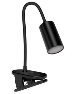 CONNECT IT CLIP 2 stolní Led lampička s klipem, baterie,USB-C, ČERNÁ