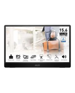 MSI přenosný ultra tenký monitor PRO MP161 E2, 15,6" IPS/1920 x 1080 FHD/60Hz/4ms/2xUSB-C/HDMI/šedá