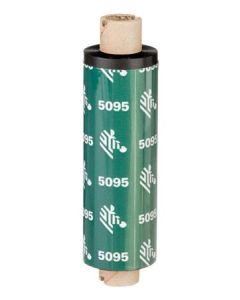 Zebra Resin Ribbon, 84mmx74m (3.31inx242ft), 5095; High Performance, 12mm (0.5in) core, 12/box