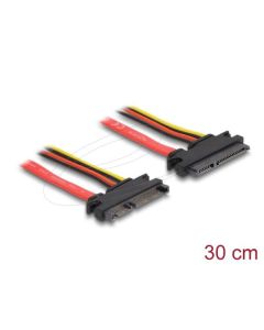 Delock Prodlužovací kabel SATA 6 Gb/s 22 pin samec > SATA 22 pin samice (5 V + 12 V) 30 cm