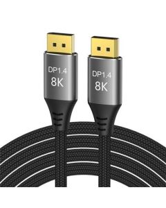 PremiumCord DisplayPort 1.4 přípojný kabel 32,4Gbit/s, rozlišení 8K, kovové a zlacené konektory, 7,5m
