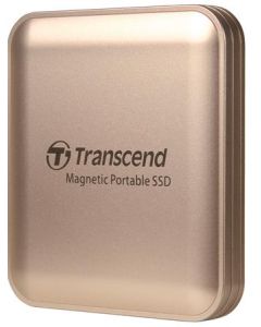 Transcend ESD420C 1TB, USB 20Gbps Type C, Externí odolný SSD disk (3D NAND flash), 2000MB/R, 2000MB/W, Magsafe, zlatý