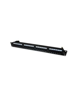 DATACOM Patch panel 19" UTP 24 port CAT5E DUAL 1U BK (4x6p) VL