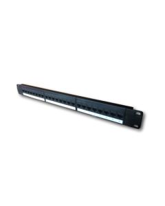 DATACOM Patch panel 19" UTP 24 port CAT5E DUAL 1U BK (24x1k) / VL