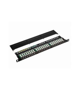 DATACOM Patch panel 19" STP 24 port CAT5E LSA 0.5U BK (3x8p)