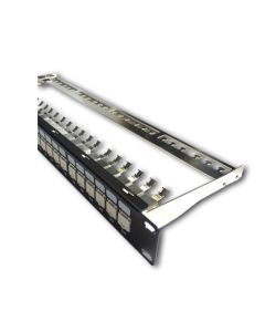DATACOM Patch panel 19" STP 24 port CAT6A 1U BK / VL beznástrojový