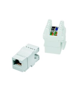 DATACOM Keystone RJ45 UTP CAT6 (DUAL) SLIM bílý