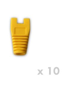 DATACOM Návlek pro plug RJ45 s výřezem žlutý  (10ks)