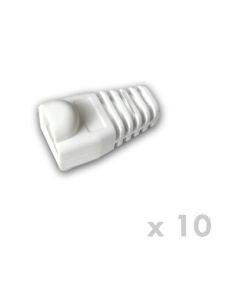 DATACOM Návlek pro plug RJ45 s bublinou bílý (10ks)