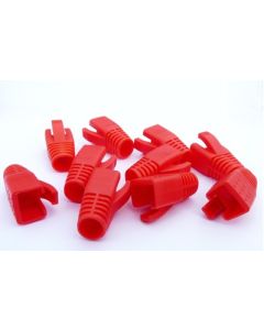 DATACOM Návlek pro plug RJ45 (CAT6A,CAT7) červený (10ks)