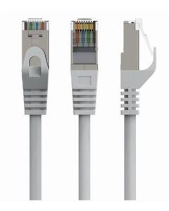 GEMBIRD PP6A-LSZHCU-20M – S/FTP Cat. 6A LSZH propojovací kabel, šedý, 20 m