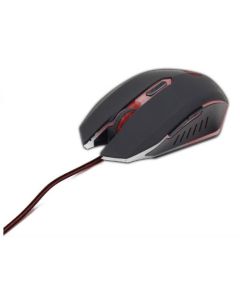 GEMBIRD MUSG-001-R herní optická myš, 2400 DPI, 6 tlačítek, USB, černá s červeným podsvícením