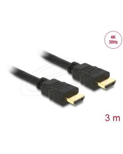 Delock Kabel High Speed HDMI with Ethernet – HDMI A samec > HDMI A samec 4K 3m