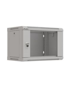 LANBERG 19" RACKOVÁ SKŘÍŇ PRO MONTÁŽ NA STĚNU 6U/540X350 (FLAT PACK) S PROSKLENÝMI DVEŘMI ŠEDÁ