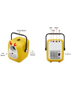 AOpen QF23s, Smart LED, FHD (1920 x 1080)  250 ANSI, 1000:1, HDMI, USB, Wifi, repro 2x3W, 1.23 Kg, Yellow
