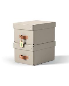 LEITZ úložný box, karton, velikost S, 2 ks béžový