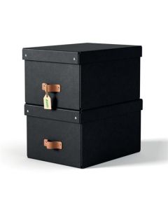 LEITZ úložný box, karton, velikost M, 2 ks černý