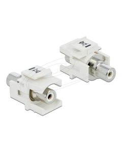 Delock Keystone modul RCA samice > RCA samice bílý / bílý
