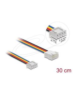 Delock Prodlužovací kabel ventilátoru PWM ze zástrčky na zásuvku, 4 pinový, 30 cm