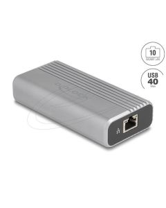 Delock Síťový adaptér USB Type-C™, USB 40 Gbps, 10 Gigabit LAN, 1 x RJ45