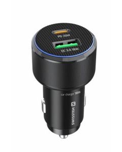 SWISSTEN CL ADAPTÉR USB-C PD + USB-A, 38W ČERNÝ + KABEL USB-C / USB-C, 1 M