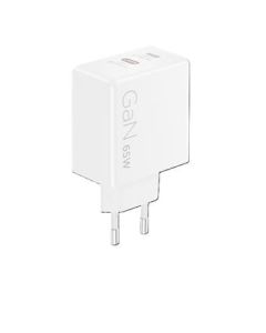 Lenovo Dual USB-C 65W GaN Charger - duální nabíječka 2x USB-C, 45W + 18W, bílá