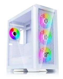 EVOLVEO Ptero Q2G, skříň ATX, 4x ARGB ventilátor, čelní+boční panel sklo, bílá