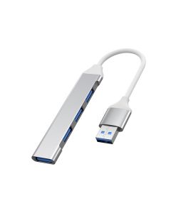 PremiumCord Hub USB3.2A na USB3.2 A + 3x USB2.0 A, SuperSpeed 5Gbps, hliníkové pouzdro