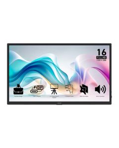 MSI přenosný ultra tenký monitor PRO MP165 E6, 15,6" IPS/1920 x 1080 FHD/60Hz/4ms/2xUSB-C/HDMI/černá