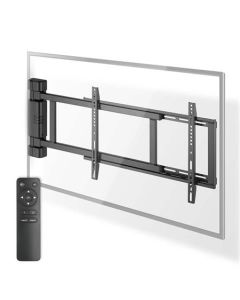 Nedis TVWM5860BK - Motorizovaný TV pro montáž na stěnu | 32-75" | Max. 50 kg | Otočné | Dálkově ovládané | Ocel | Černá