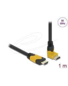 Delock High Speed HDMI kabel samec přímý na samec 90° pravoúhlý nahoru 48 Gbps 8K 60 Hz 1 m