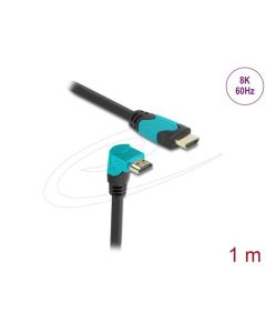 Delock High Speed HDMI kabel samec přímý na samec 90° pravoúhlý dolů 48 Gbps 8K 60 Hz 1 m