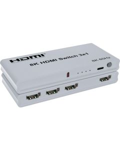 PremiumCord 8K@60Hz, 4K@144Hz HDMI switch 3:1 s dálkovým ovladačem