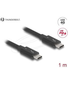 Delock Thunderbolt™ 4 kabel 40 Gbps PD 3.1 240 W 1 m černá