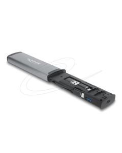 Delock USB 5 Gbps čtečka karet se sloty na karty SD a Micro SD a přihrádkami k uložení paměťových karet