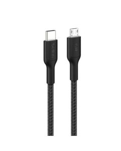 Belkin BOOST CHARGE™ PRO USB-C/microUSB, 1m, černý - odolný