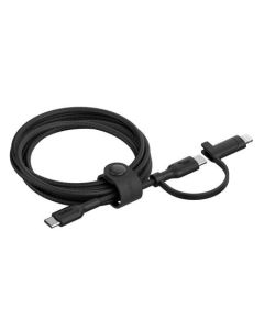 Belkin BOOST CHARGE™ PRO 2v1 USB-C a Lightning kabel, 1,5m, černý - odolný