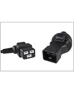 Premium Cord Adaptér IEC C20 male na SCHUKO CEE 7/3 female, napětí 230V, 16A