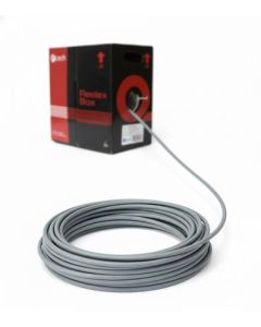 C-TECH Eth kabel UTP drát c5e 305m, čistá měď, šedá