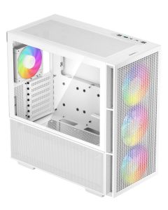 DEEPCOOL skříň CH560 / MidT/ 3x140 a 120mm ARGB fan / USB 3.0 / tvrzené sklo / bílá