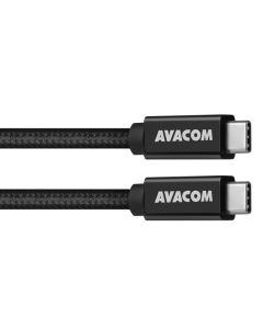 AVACOM Datový a nabíjecí kabel USB Type-C - USB Type-C, 100cm, 100W E-Mark, černý