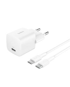 Belkin BOOST CHARGE™ 25W USB-C Power Delivery PPS nástěnná nabíječka + 1m USB-C na USB-C kabel, bílá