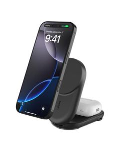 Belkin UltraCharge™ Qi2 25W 2v1 Magnetická nabíječka pro iPhone/AirPods, s USB-C, černá