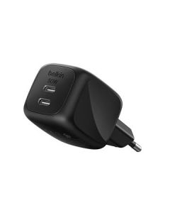 Belkin BOOST CHARGE™ PRO Duální 50W USB-C Power Delivery GaN PPS nástěnná nabíječka, černá