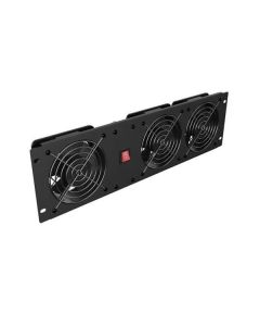 LANBERG VERTIKÁLNÍ VENTILAČNÍ PANEL 19" 3U PRO RACK TŘI VENTILÁTORY 230V ČERNÝ