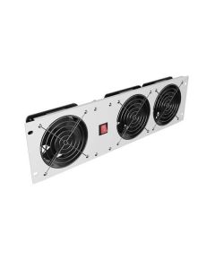 LANBERG VERTIKÁLNÍ VENTILAČNÍ PANEL 19" 3U PRO RACK TŘI VENTILÁTORY 230V ŠEDÝ