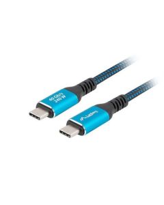 Lanberg KABEL USB-C M/M 4.0 2M 240W 8K 60HZ ČERNO-MODRÝ
