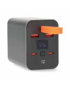 Nedis PBKPD100W25BK - Powerbanka | 30000 mAh | Výstup 2x USB-A / 2x USB-C™ | Vstup 1x USB-C™ | PD3.0 100W