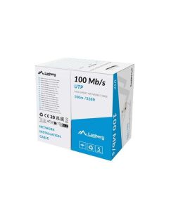 LANBERG LAN KABEL 100MB/S 100M PEVNÝ CCA ŠEDÝ