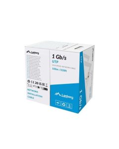 LANBERG LAN KABEL 1GB/S 100M PEVNÝ CCA ŠEDÝ